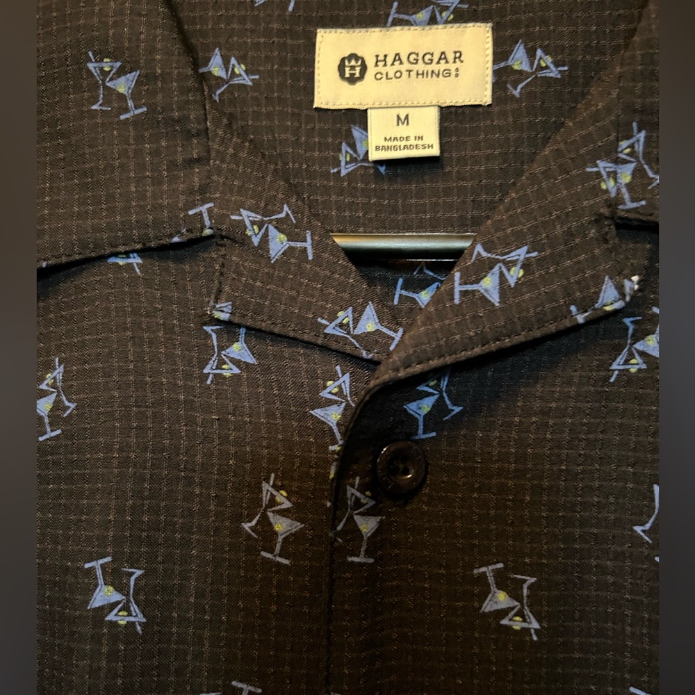 Haggar martini print casual shirt